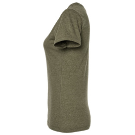 Tultex 542 Women\'s Premium Cotton Blend T-Shirt - Olive Heather