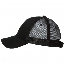 Valucap S102 Sandwich Trucker Cap - Black/Black