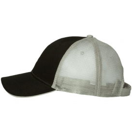 Valucap S102 Sandwich Trucker Cap - Black/Grey