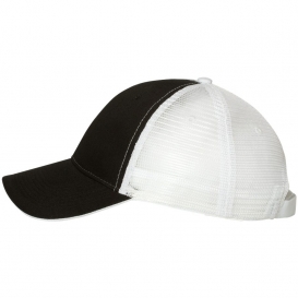 Valucap S102 Sandwich Trucker Cap - Black/White