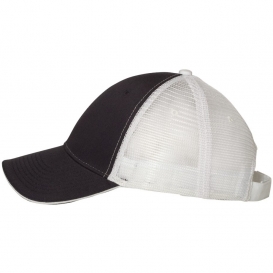 Valucap S102 Sandwich Trucker Cap - Navy/White