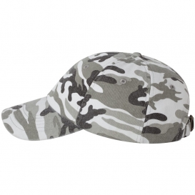 Valucap VC300A Adult Bio-Washed Classic Dad's Cap - Grey Camo