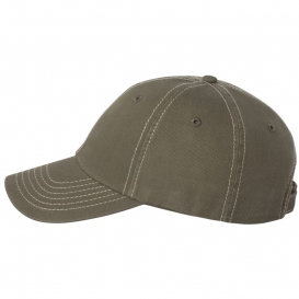 Valucap VC300A Adult Bio-Washed Classic Dad's Cap - Olive/Stone