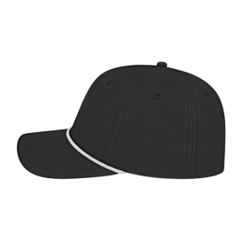 Cap America i7256 Athletic Rope Cap - Black/White