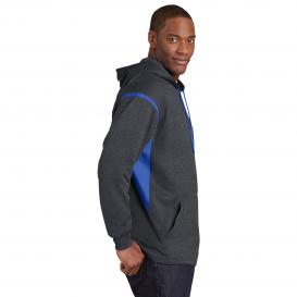 Sport-Tek F246 Tech Fleece Hooded Sweatshirt - Graphite Heather/True Royal
