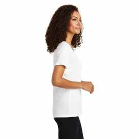 Sport-Tek LST400 Ladies PosiCharge Tri-Blend Wicking Raglan Tee - White