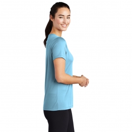 Sport-Tek LST420 Ladies Posi-UV Pro Scoop Neck Tee - Light Blue