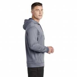 Sport-Tek ST264 PosiCharge Sport-Wick Heather Fleece Hooded Pullover - True Navy Heather
