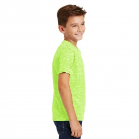 Sport-Tek YST390 Youth PosiCharge Electric Heather Tee - Lime Shock Electric
