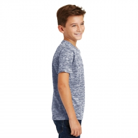 Sport-Tek YST390 Youth PosiCharge Electric Heather Tee - True Navy Electric