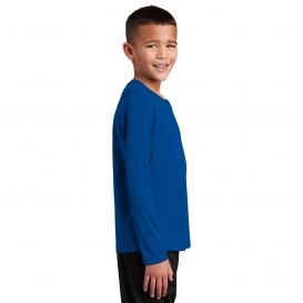 Sport-Tek YST420LS Youth Posi-UV Pro Long Sleeve Tee - True Royal