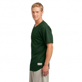 Sport-Tek ST220 PosiCharge Tough Mesh Full-Button Jersey T-Shirt - Forest Green
