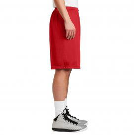Sport-Tek ST515 Long PosiCharge Classic Mesh Shorts - True Red