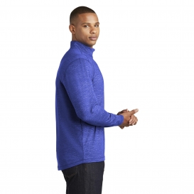 Sport-Tek ST855 Sport-Wick Stretch Reflective Heather 1/2-Zip Pullover - True Royal