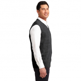 Port Authority SW301 Value V-Neck Sweater Vest - Charcoal Grey ...