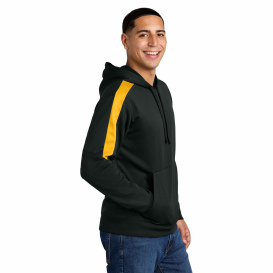 Sport-Tek ST255 Sport-Wick Fleece United Pullover Hoodie - Black/Gold