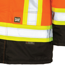 Tough Duck S176 Type R Class 3 Poly Oxford Lined Safety Parka - Orange
