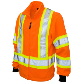 Tough Duck S413 Type R Class 3 Poly Oxford 3-In-1 Safety Bomber with Fleece Liner - Orange
