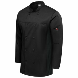 Chef Designs 054M Men\'s Deluxe Airflow Chef Coat - Black