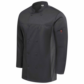 Chef Designs 054M Men\'s Deluxe Airflow Chef Coat - Charcoal