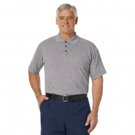 Workrite Fire Service FT10 Men\'s Short Sleeve Station Wear Polo Shirt - Heather Grey
