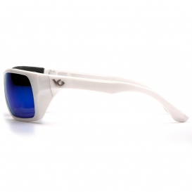 Venture Gear VGSW931 Vallejo Eyewear - White Frame - Polarized Green Mirror Lens