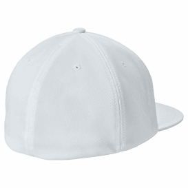 Sport-Tek STC56 Flexfit Flat Bill Cap - White