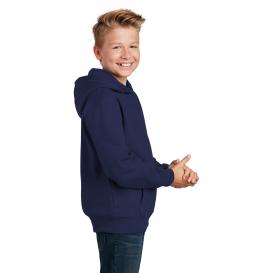 Sport-Tek YST254 Youth Pullover Hooded Sweatshirt - True Navy