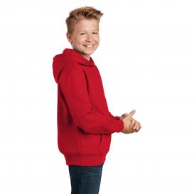 Sport-Tek YST254 Youth Pullover Hooded Sweatshirt - True Red