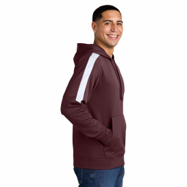 Sport-Tek ST255 Sport-Wick Fleece United Pullover Hoodie - Maroon/White