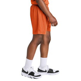 Sport-Tek YST5100 Youth PosiCharge Mesh 5" Shorts - Deep Orange