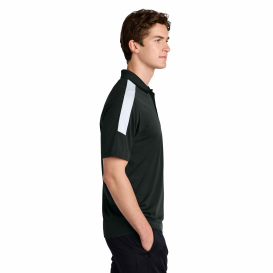 Sport-Tek ST104 Competitor United Polo - Black/White