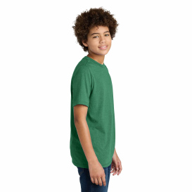 Port & Company PC340Y Youth CVC Tee - Athletic Kelly Green Heather