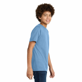 Port & Company PC340Y Youth CVC Tee - Tundra Blue
