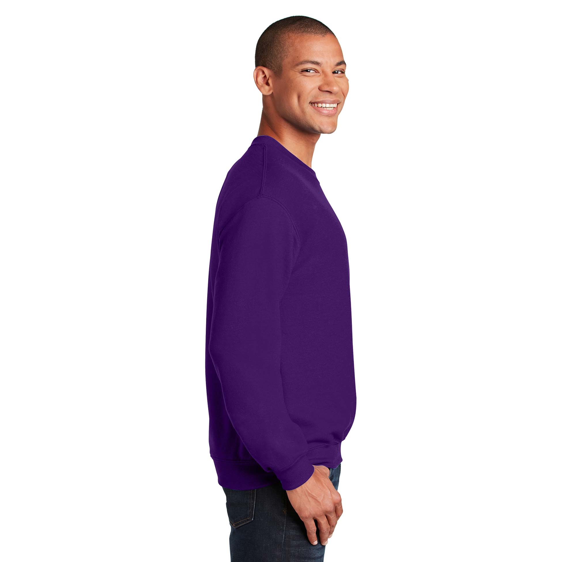 Gildan 18000 Heavy Blend Crewneck Sweatshirt Purple Full Source