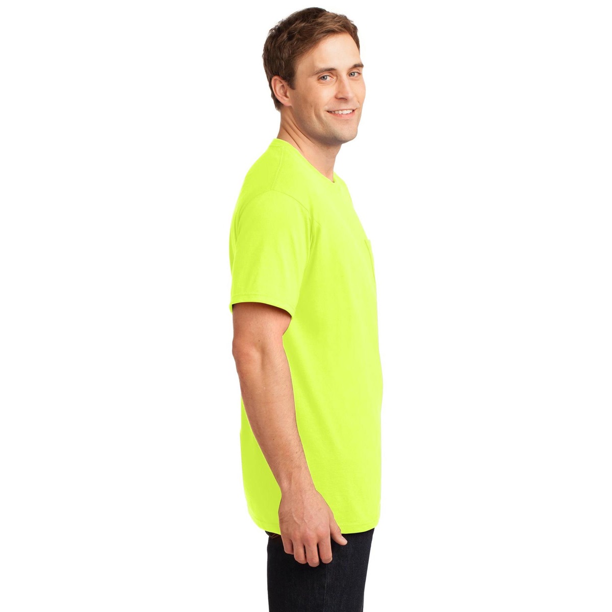 Jerzees 29MP Heavyweight Blend TShirt with Pocket Safety Green