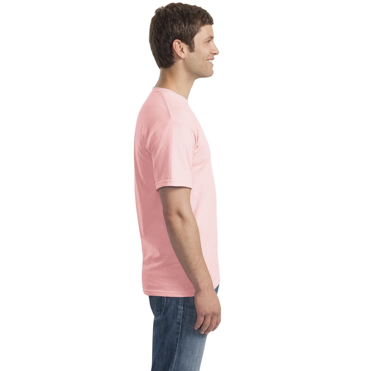 men light pink t shirt