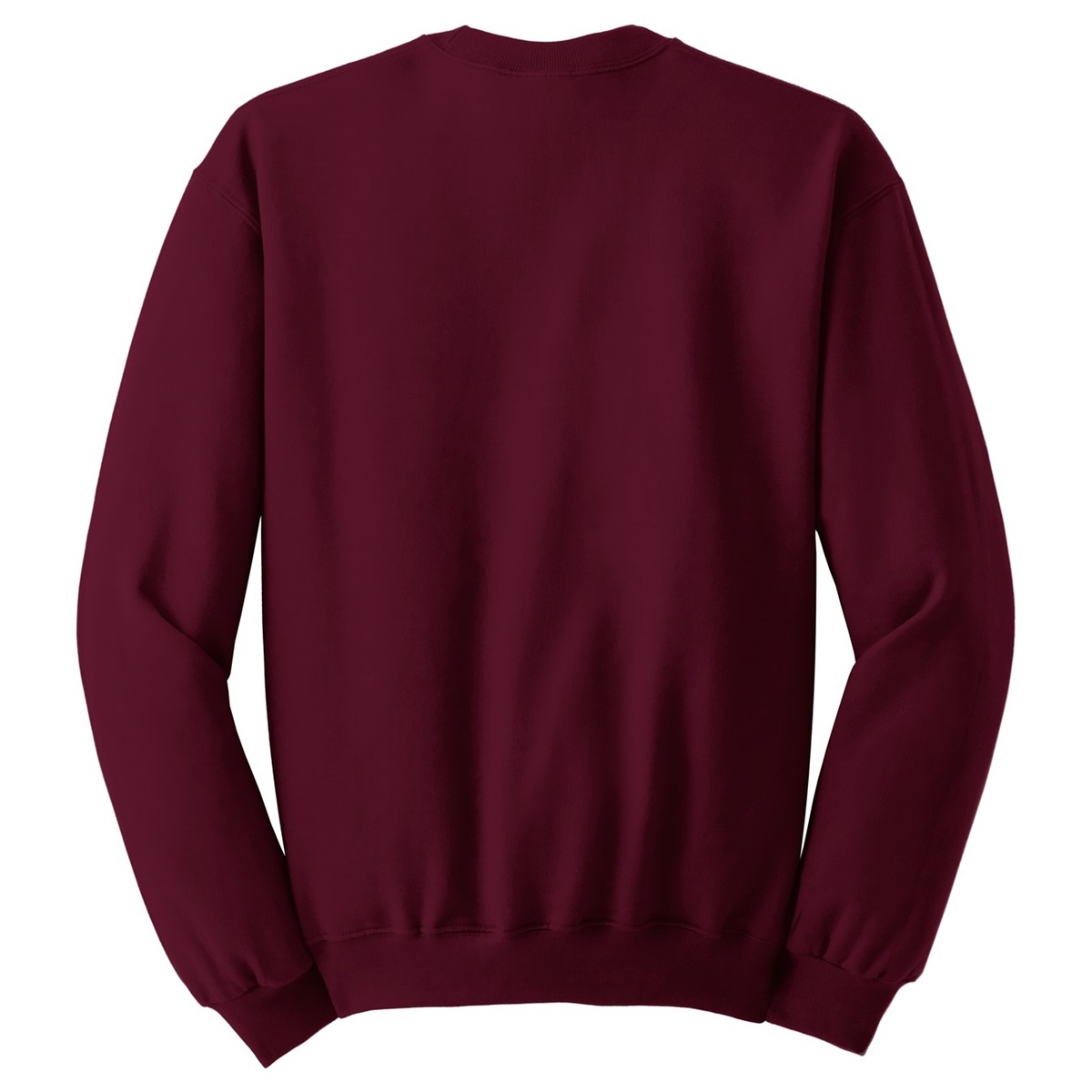 maroon crewneck sweatshirt