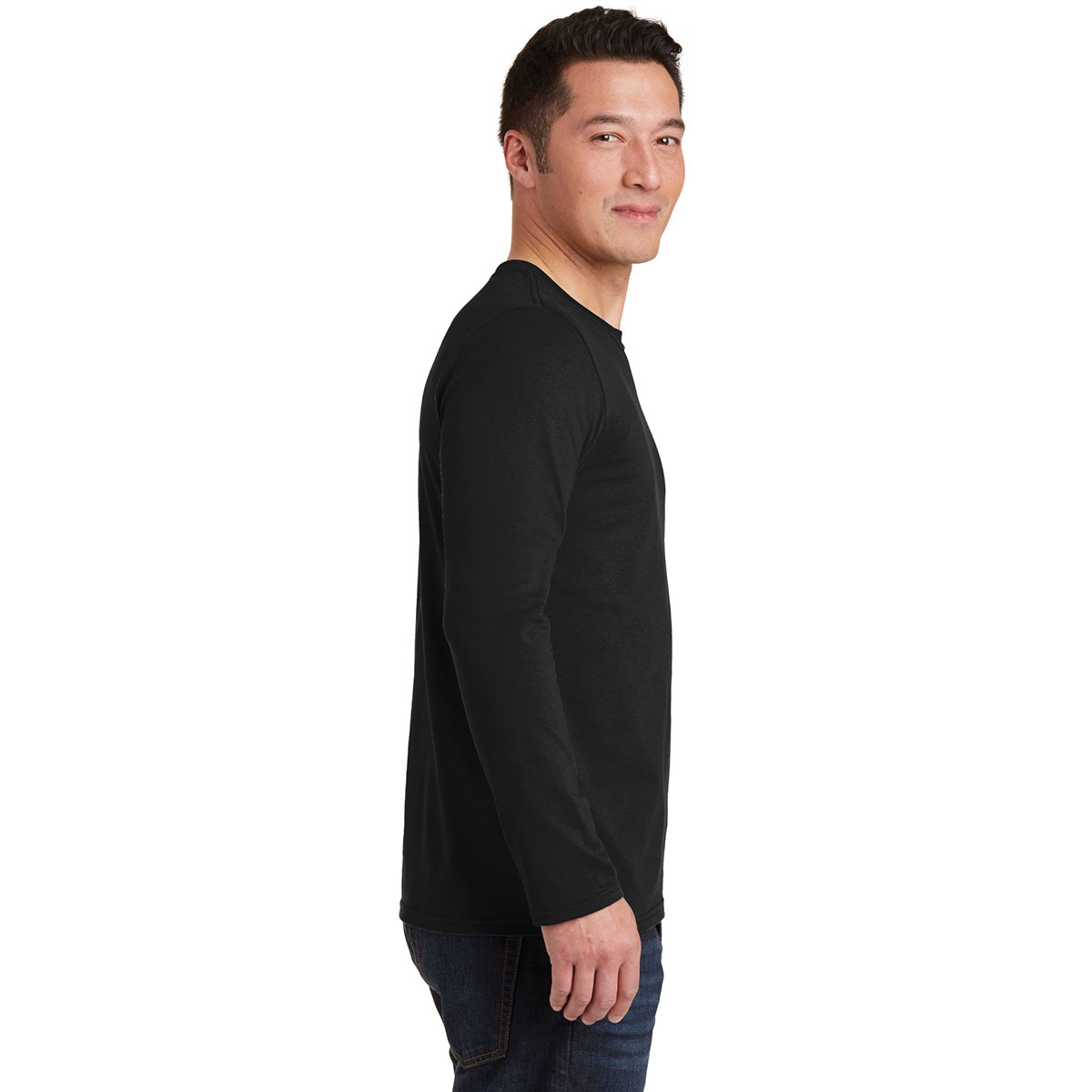 Gildan 64400 Softstyle Long Sleeve T-Shirt - Black | FullSource.com