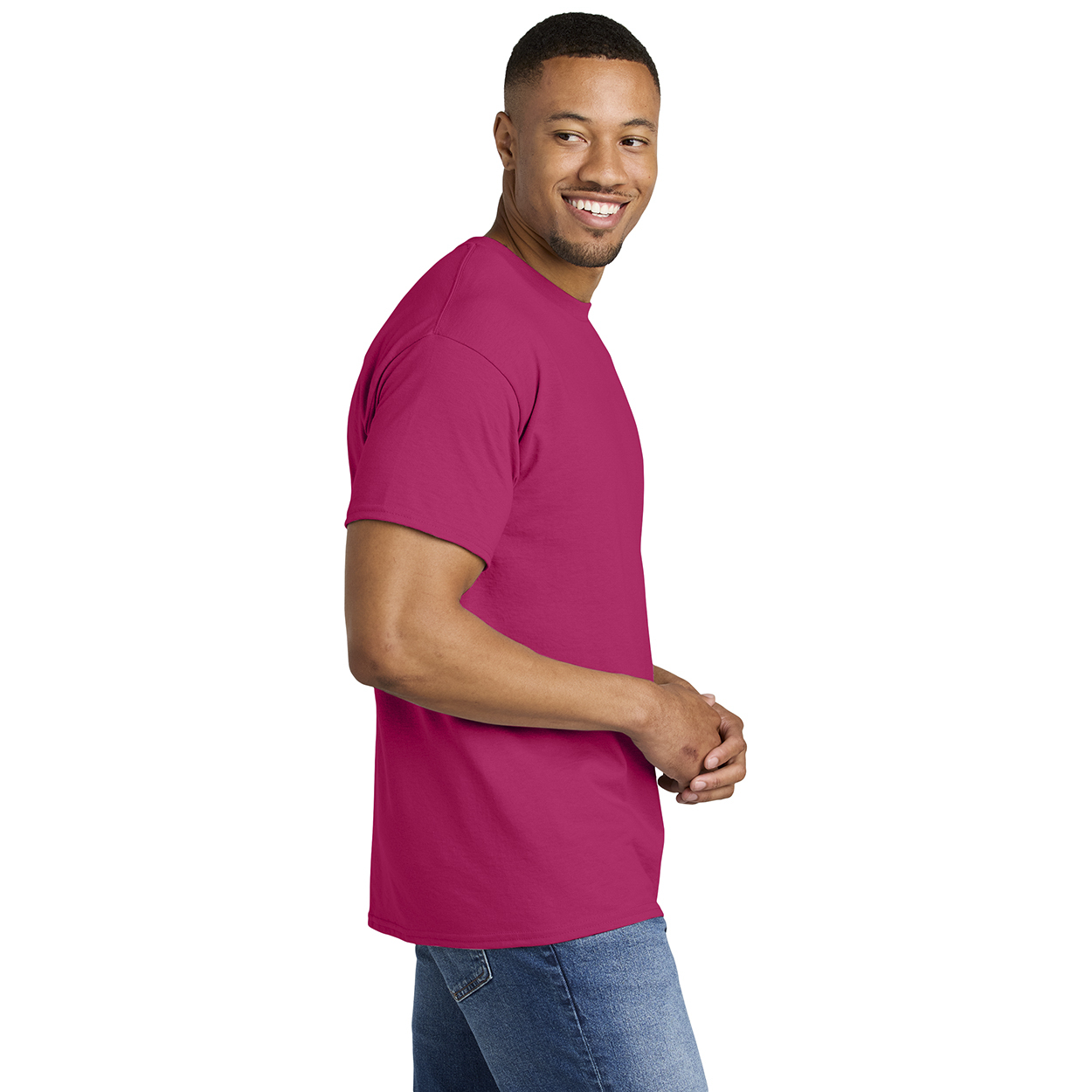 Gildan 8000 DryBlend T-Shirt - Heliconia | Full Source