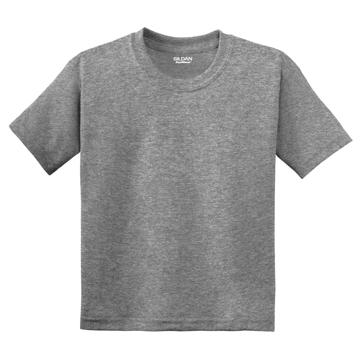 Download Gildan 8000B Youth DryBlend T-Shirt - Graphite Heather ...