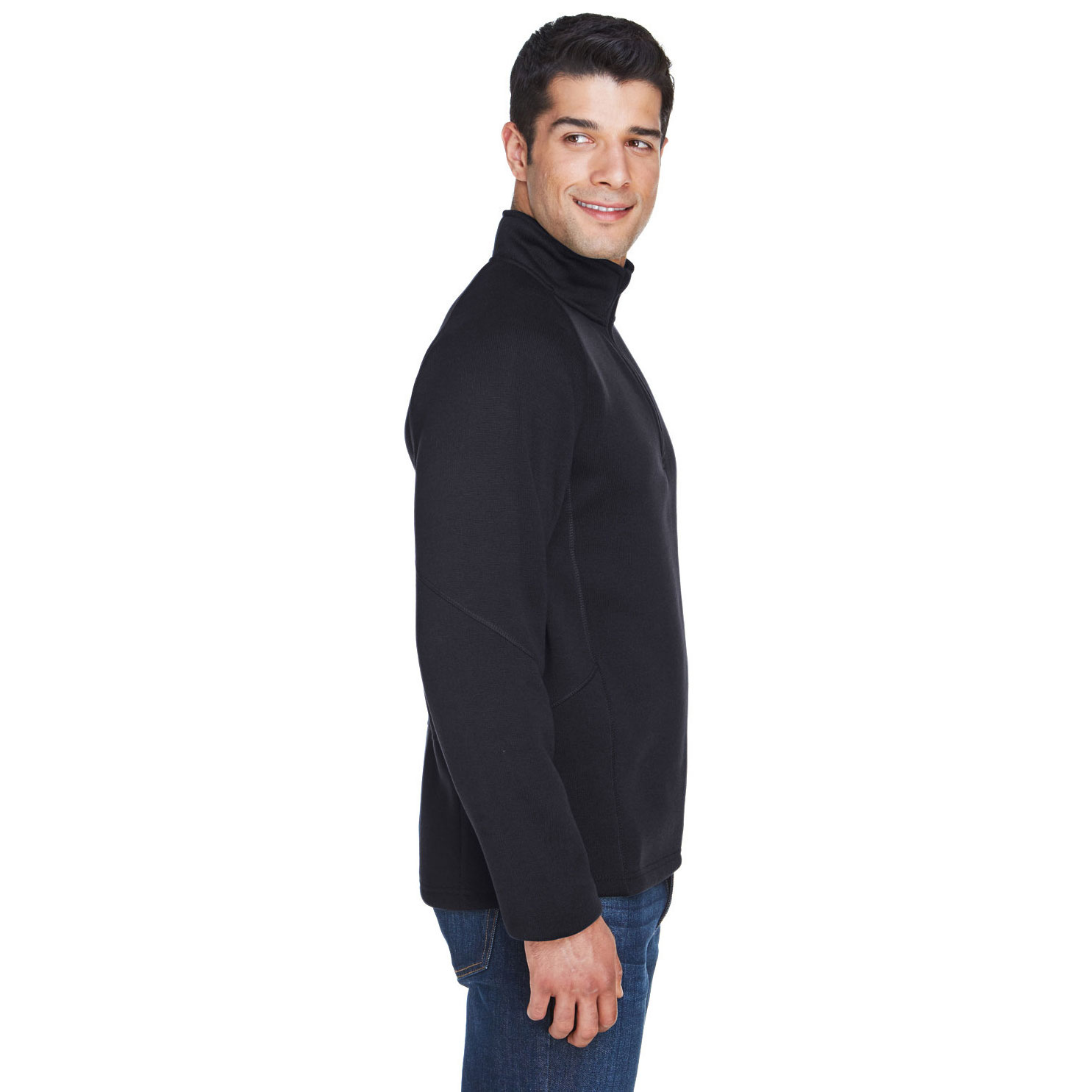 Devon Jones DG792 Bristol Sweater Fleece 1 4 Zip Black Full Source