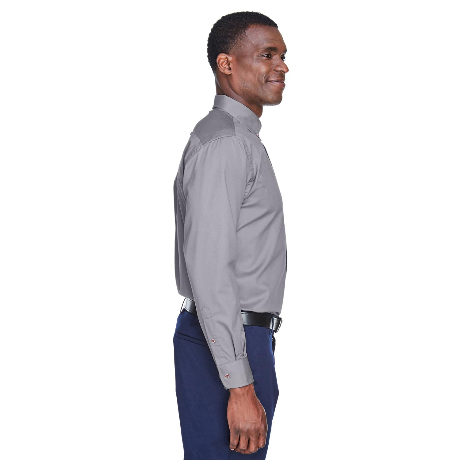 Harriton M500 Easy Blend Long-Sleeve Twill Shirt with Stain Release ...