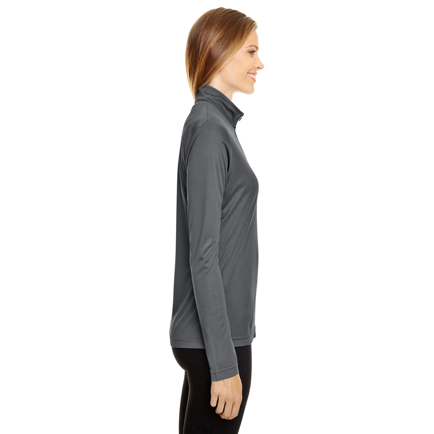 Team 365 TT31W Ladies Zone Performance Quarter-Zip - Sport Graphite ...