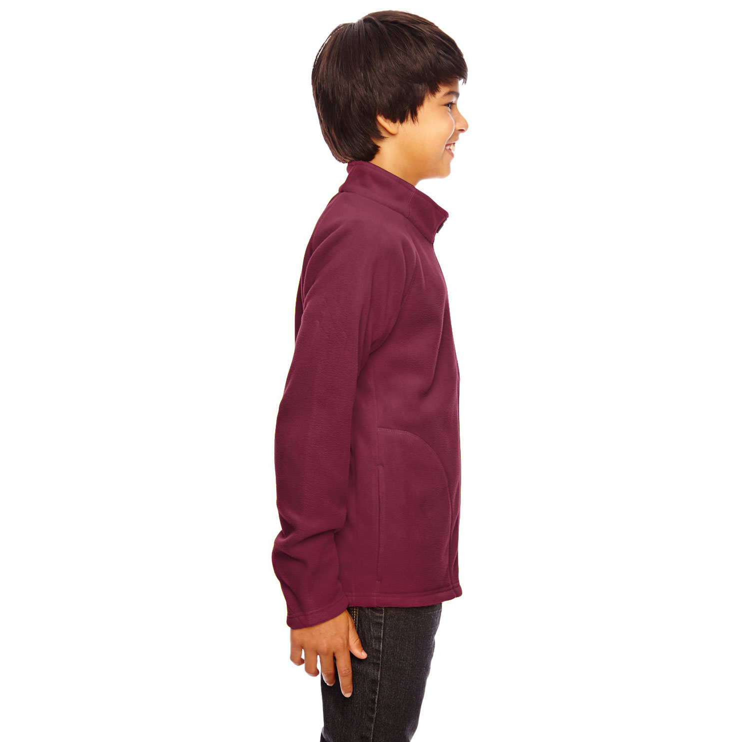 Team 365 TT90Y Youth Campus Microfleece Jacket - Sport Maroon