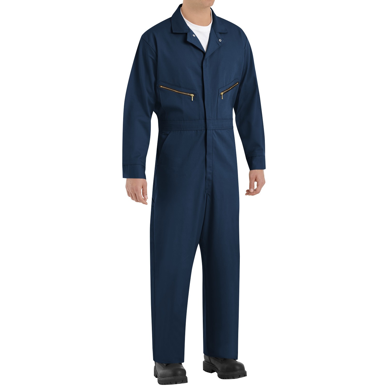 Red Kap CC18 Men's Zip-Front Cotton Coveralls - Navy | Full Source