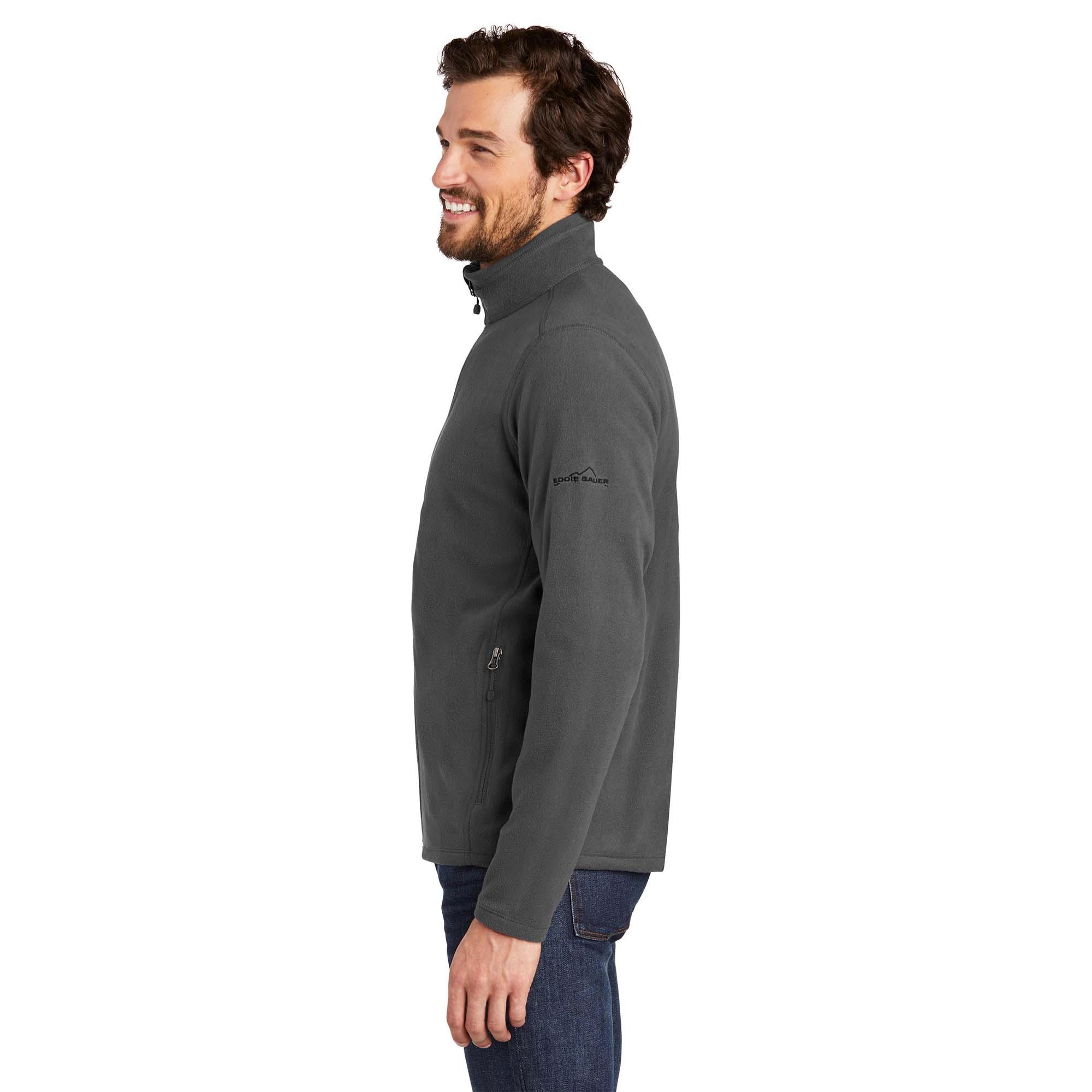 Eddie Bauer EB224 Full Zip Microfleece Jacket Grey Steel Full Source