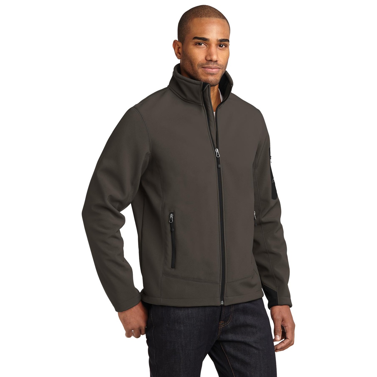 Eddie Bauer EB534 Rugged Ripstop Soft Shell Jacket - Canteen Grey/Black ...