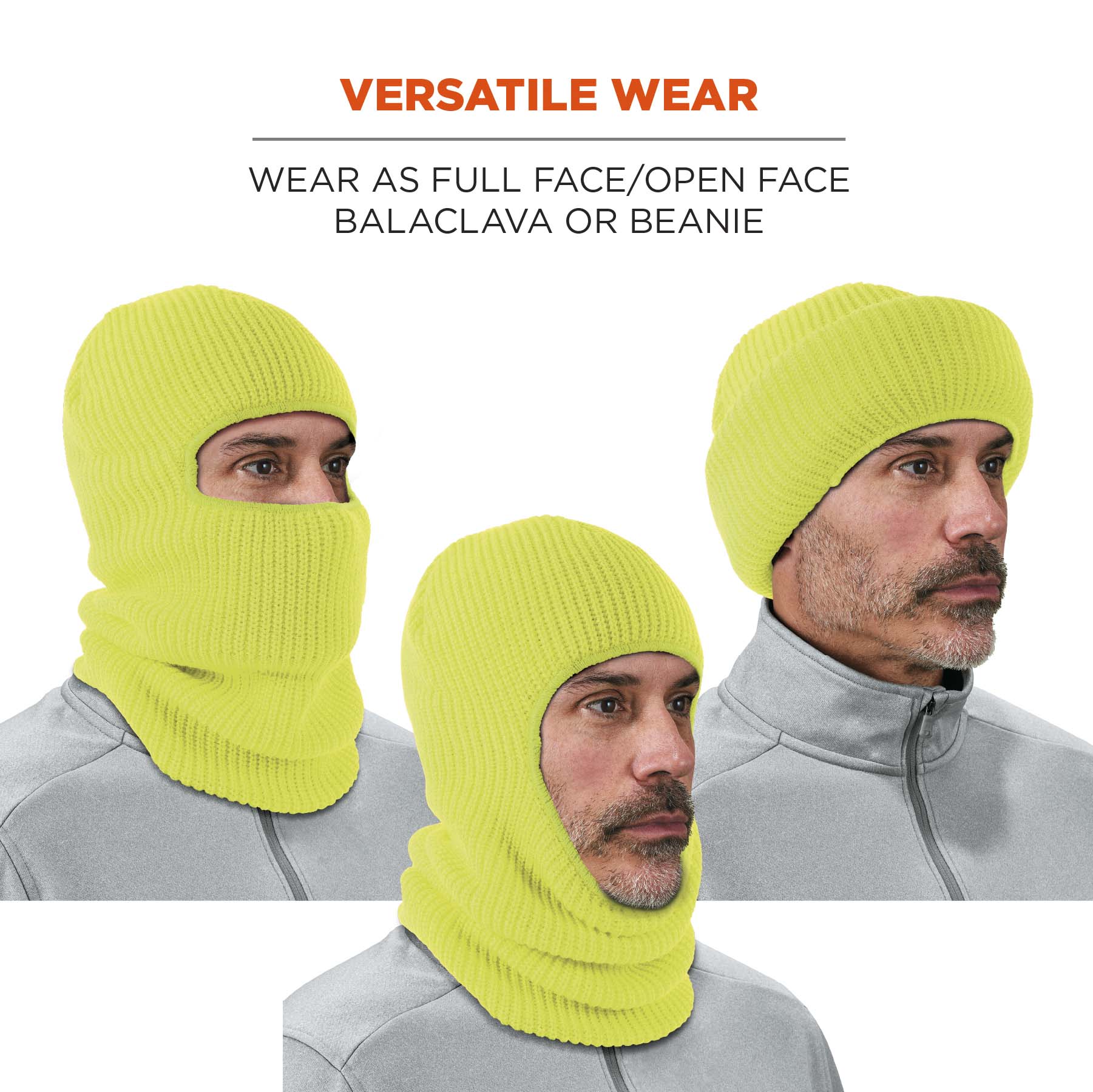 Ergodyne N-Ferno 6829 Freezer Balaclava Face Mask - Yellow/Lime