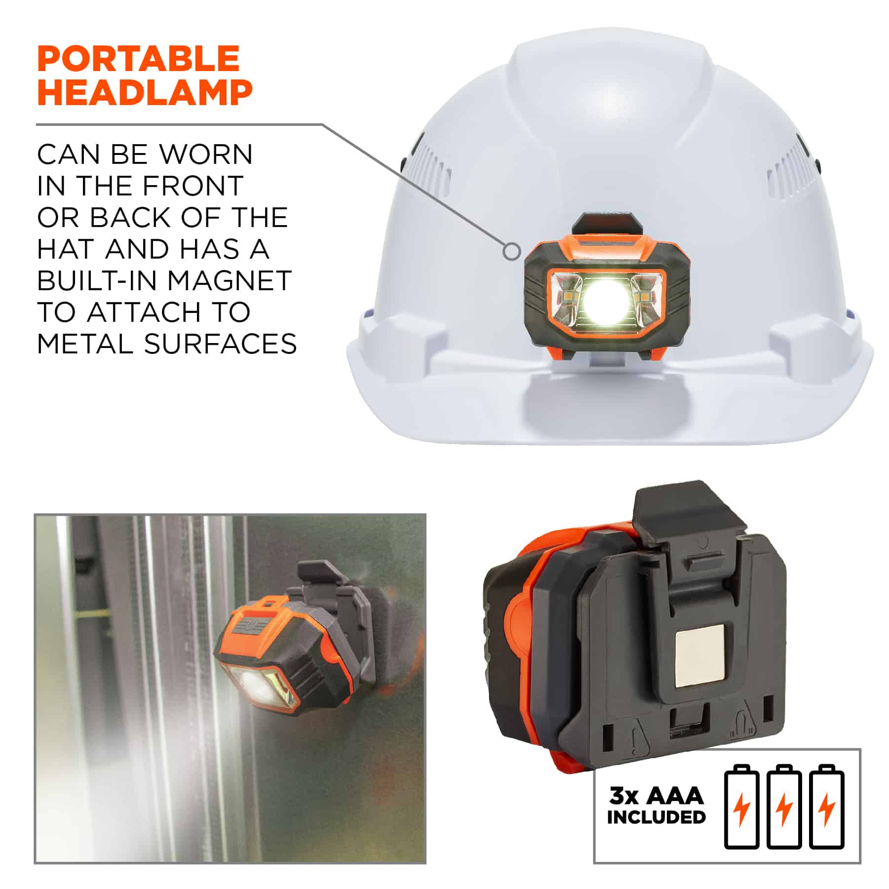 Ergodyne Skullerz 8972LED Cap Style Vented Hard Hat with LED